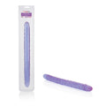 Purple super slim veined sex toy, 17 in, cylindrical with ridged texture