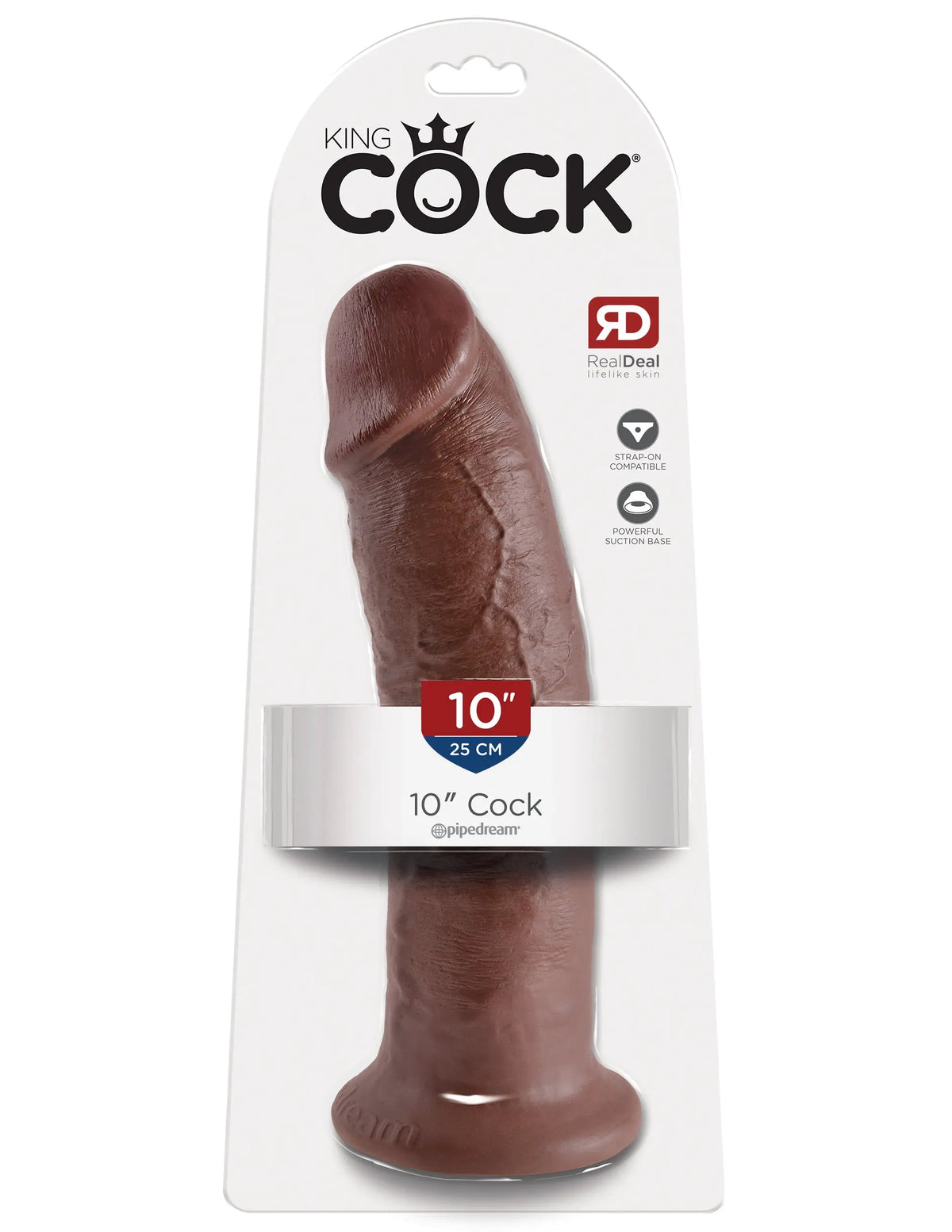 King Cock 10-Inch Cock Brown – body-safe materials | Fu'Cha Exotics