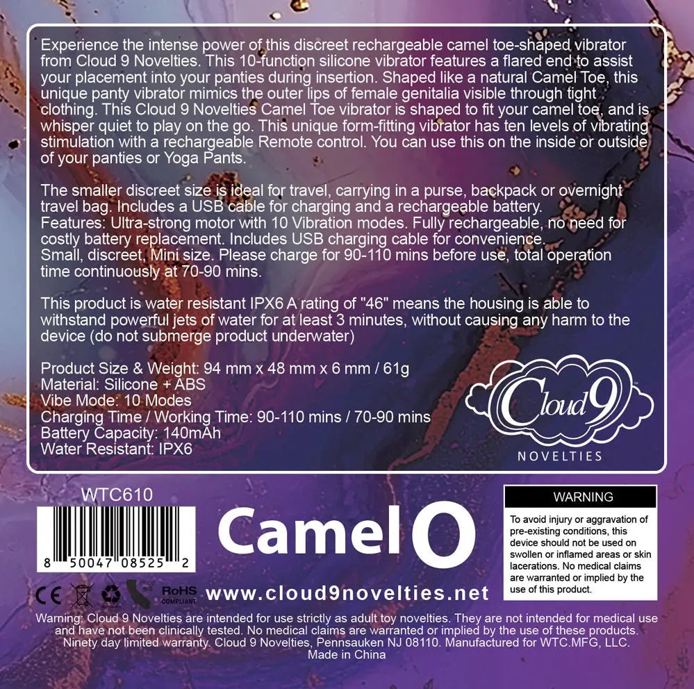 Cloud 9 Camel Toe Shaped Vibrator With Remote - Pink – body-safe silicone 10 vibration modes | Fu'Cha Exotics