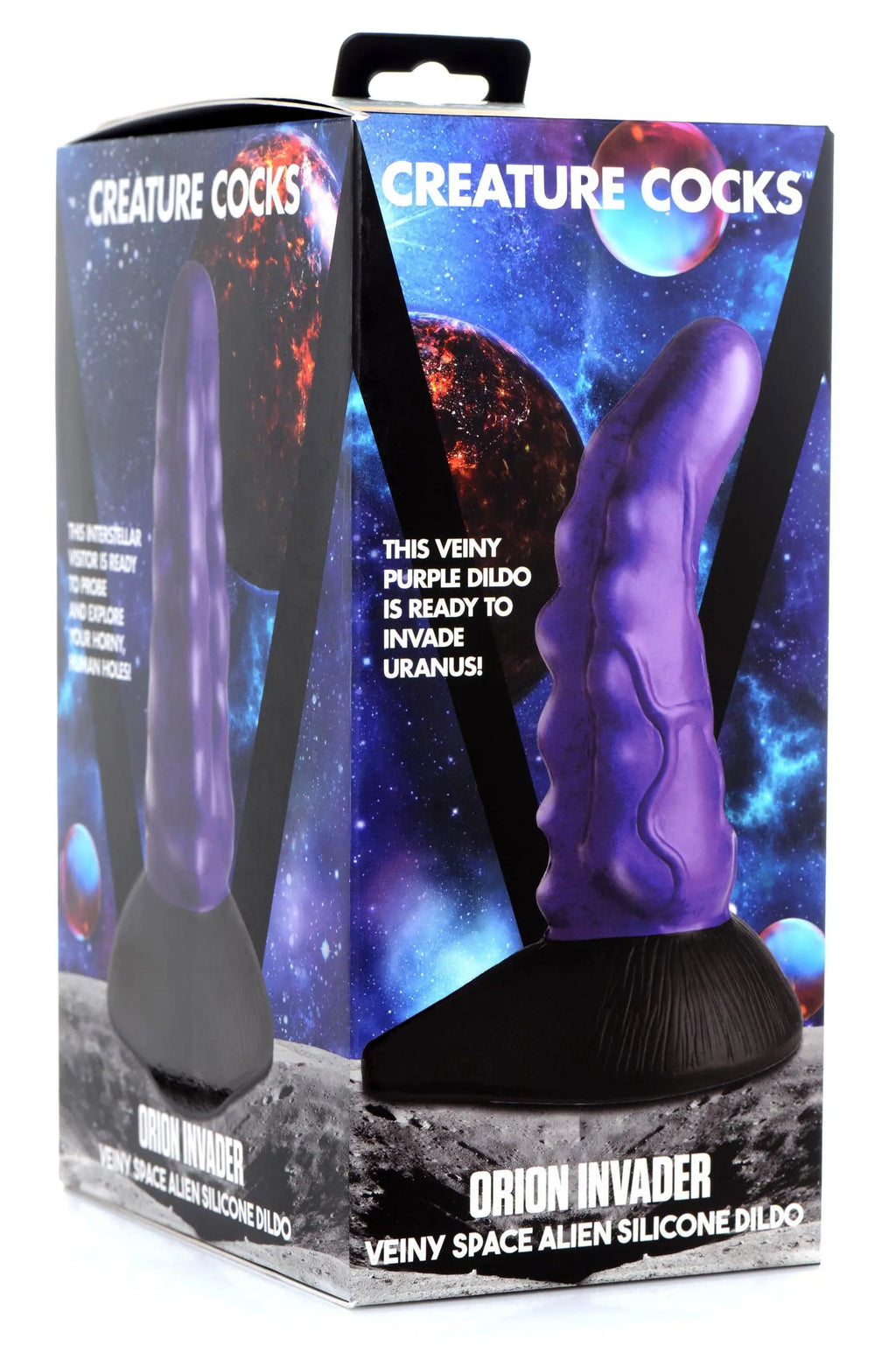 Orion Invader Veiny Space Alien Silicone Dildo - Purple – body-safe materials | Fu'Cha Exotics
