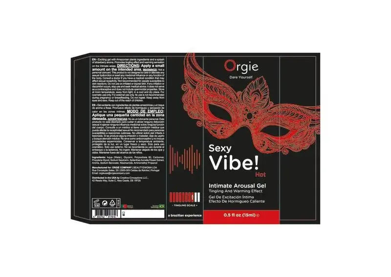 Sexy Vibe Hot Intimate Arousal Gel 15ml – body-safe materials | Fu'Cha Exotics