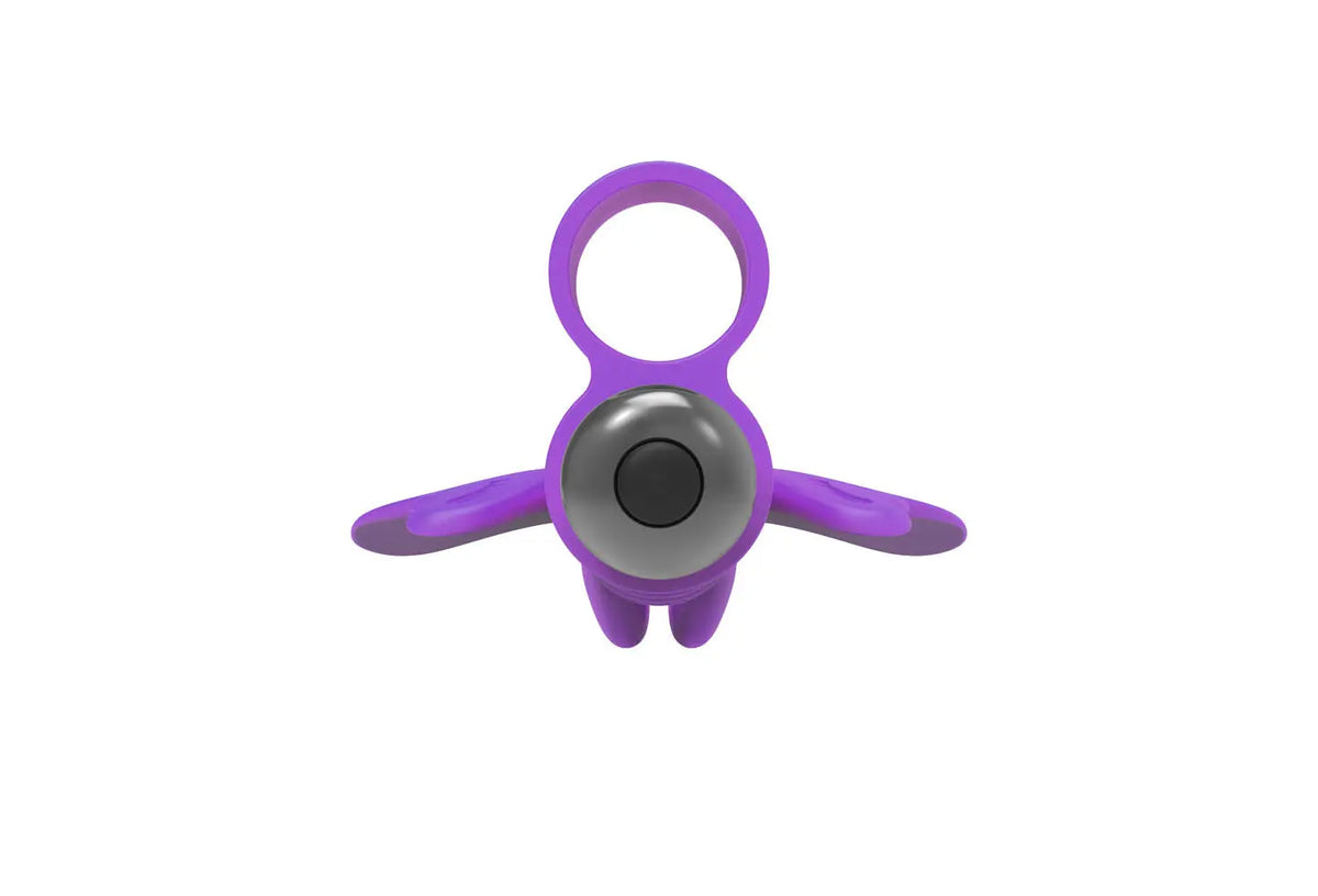 The 9's Flirt Finger Butterfly Finger Vibrator - Purple – body-safe materials | Fu'Cha Exotics