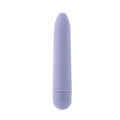 Purple mini vibrator with rounded tip and textured grip base