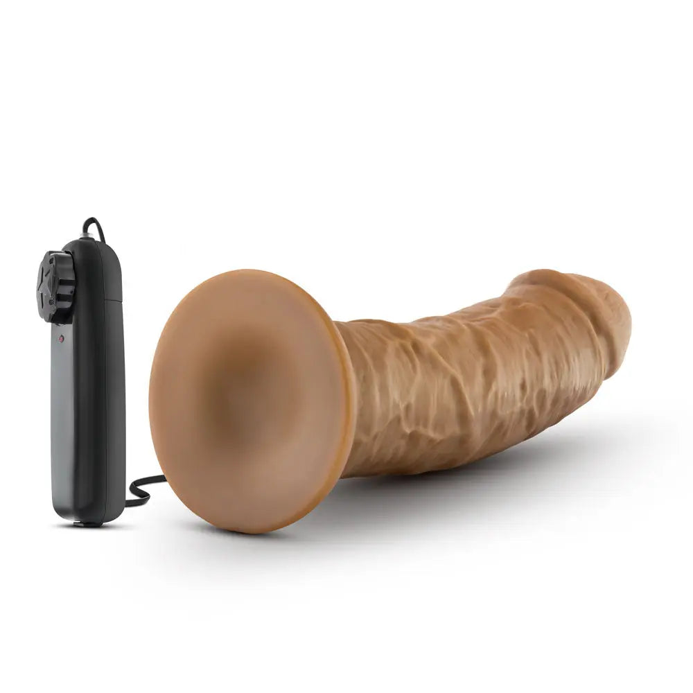 Dr. Skin - Dr. Joe - 8 Inch Vibrating Cock With Suction Cup - Mocha – body-safe materials suction stimulation | Fu'Cha Exo...