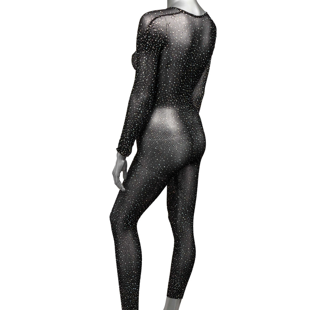 Radiance Crotchless Full Body Suit - One Size - Black – body-safe materials | Fu'Cha Exotics