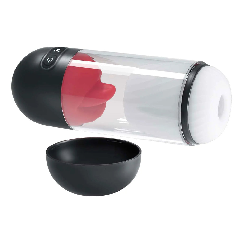 Delite Masturbator With Tongue Action - White – body-safe materials | Fu'Cha Exotics