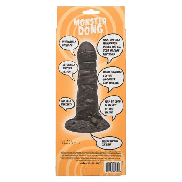 Monster Dong the Mummy - Black – body-safe silicone fully waterproof | Fu'Cha Exotics