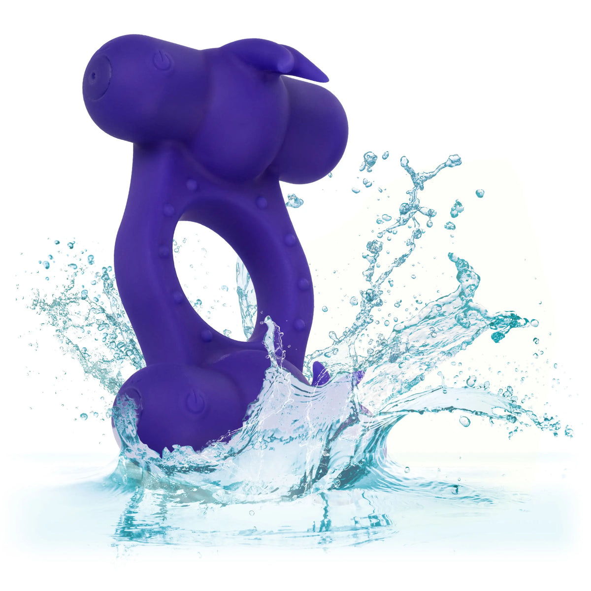 Silicone Rechargeable Triple Orgasm Enhancer - Purple – body-safe materials | Fu'Cha Exotics