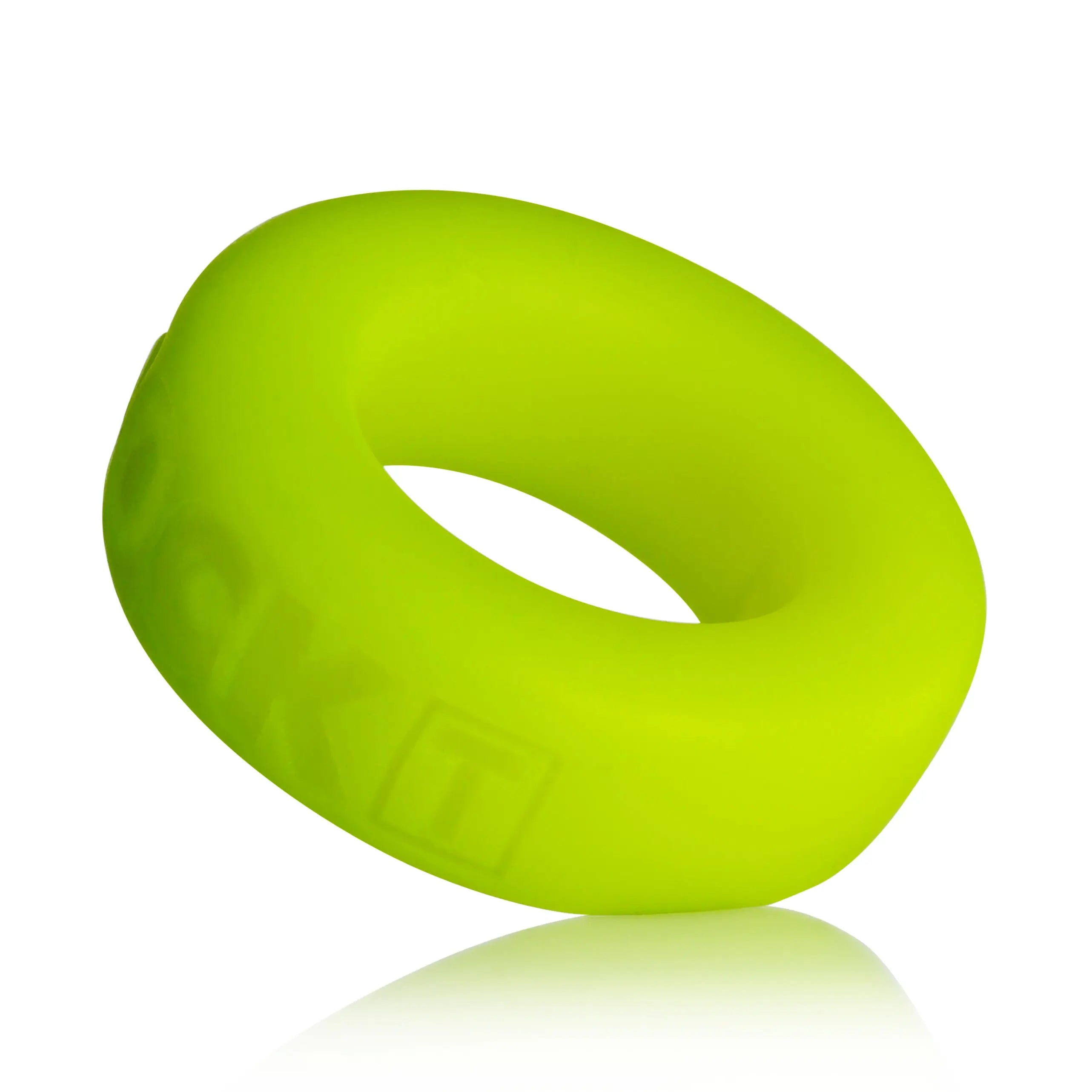 Acid yellow comfort cockring with oval opening