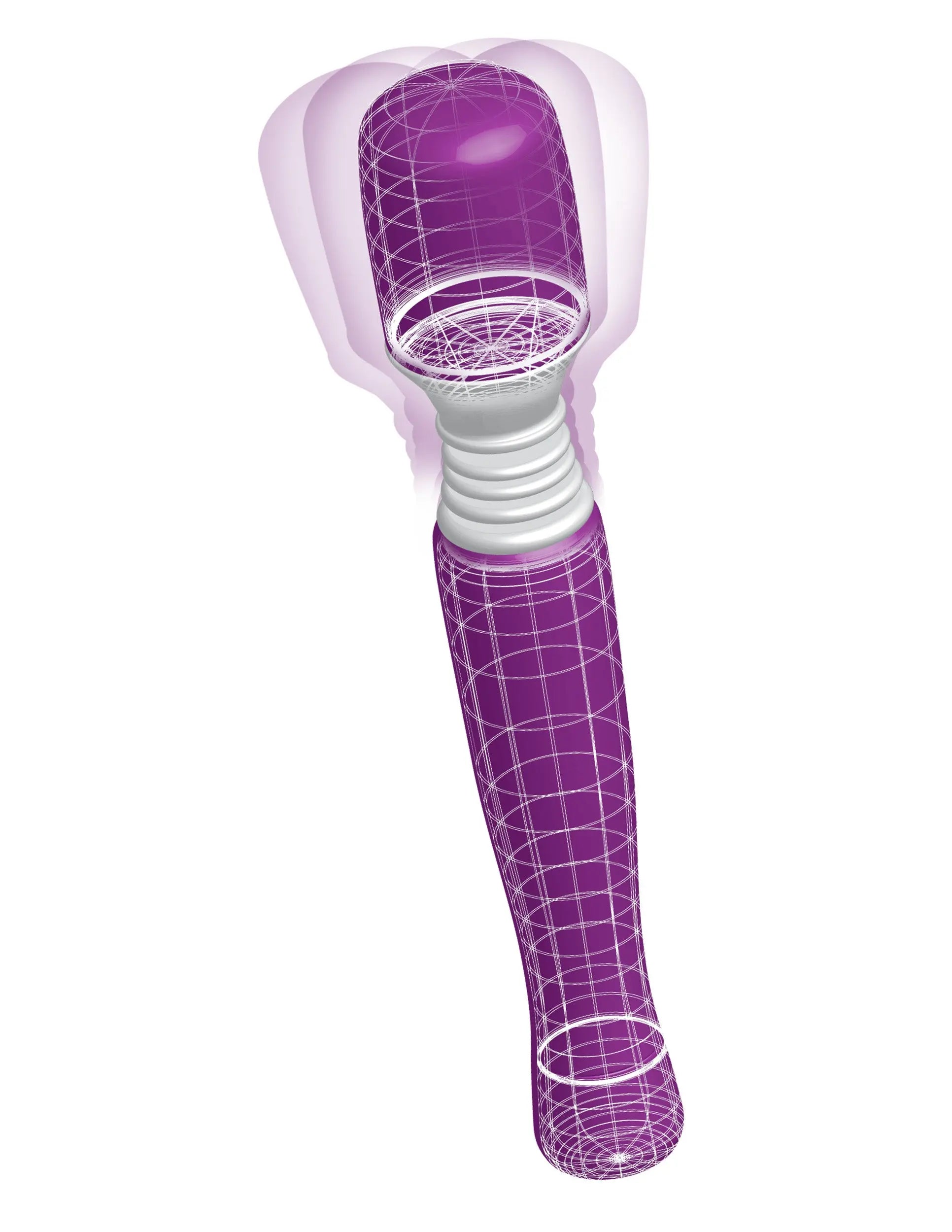 Mini Wanachi purple wand with white grip and purple mesh lines