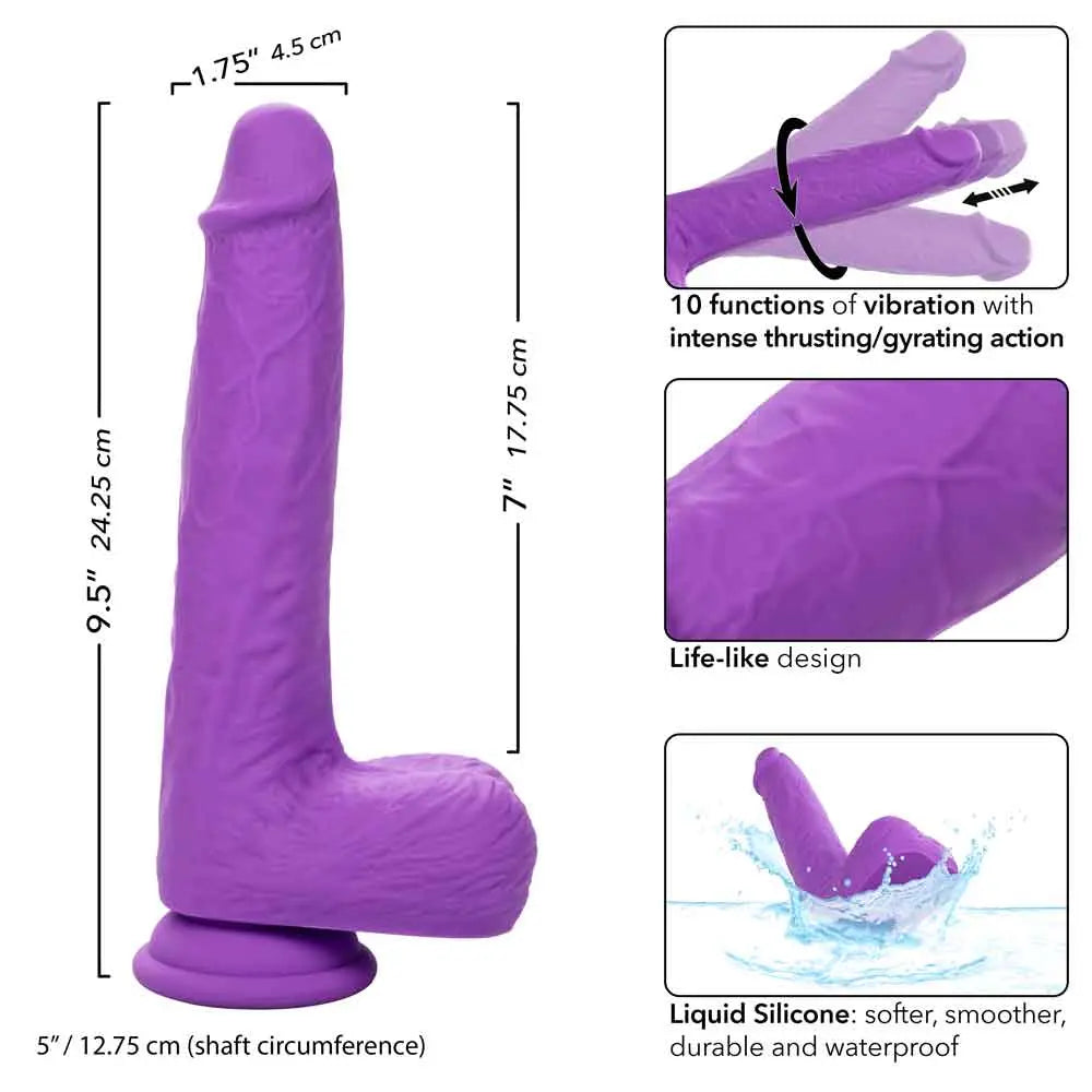 Rechargeable Gyrating and Thrusting Silicone Studs - Purple – body-safe materials | Fu'Cha Exotics
