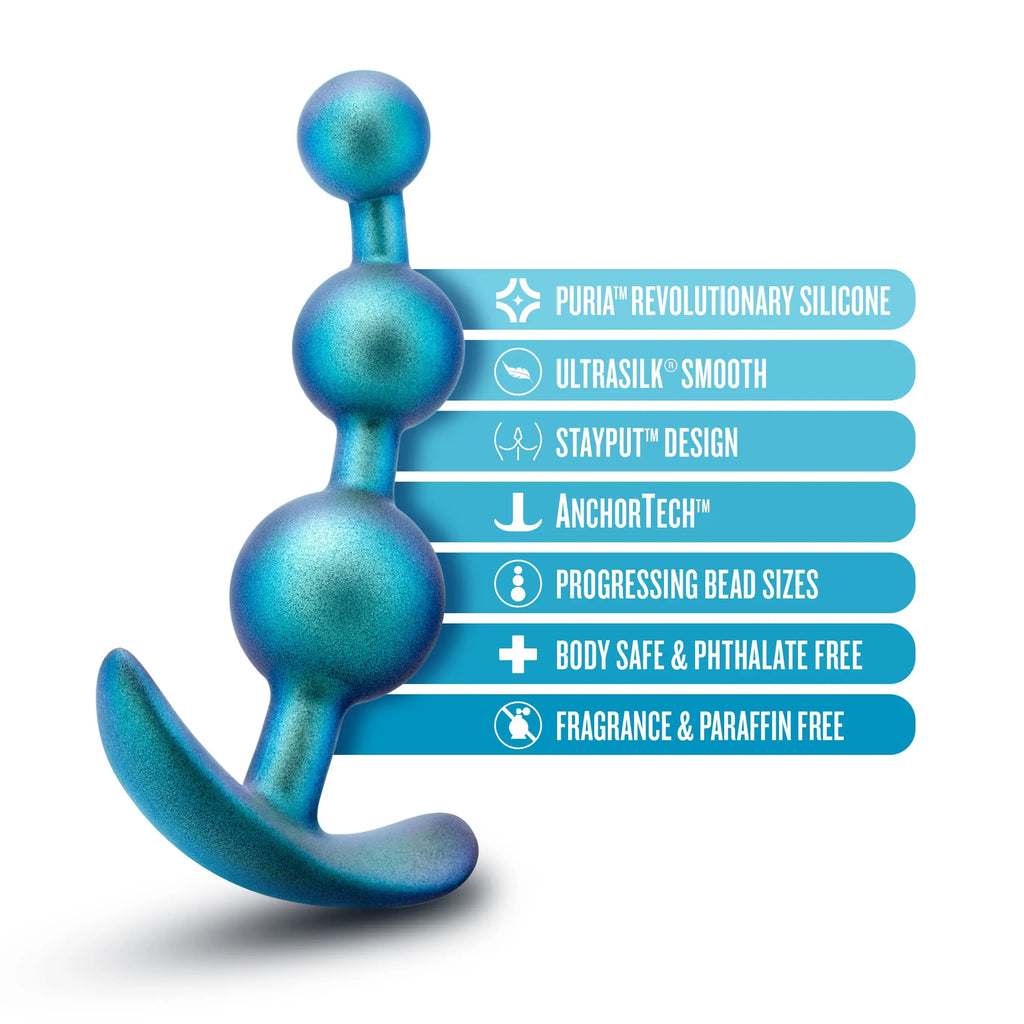 Anal Adventures Matrix - Gamma Plug - Neptune Teal – body-safe silicone | Fu'Cha Exotics