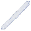 Clear double dong toy, 12-inch, translucent jelly