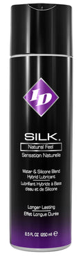 Silicone and water blend lubricant bottle, 8.5 fl oz, Silk Natural Feel label