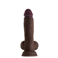 Shaft - Model a 8.5 Inch Liquid Silicone Dong With Balls - Mahogany