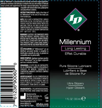 ID Millennium Silicone Lubricant 1 Oz – body-safe silicone | Fu'Cha Exotics