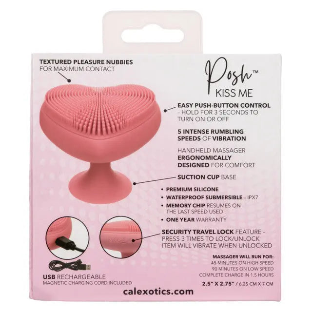 Posh Kiss Me - Pink – body-safe silicone USB-rechargeable | Fu'Cha Exotics