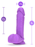Neo - 8 Inch Dual Density Dildo - Neon Purple