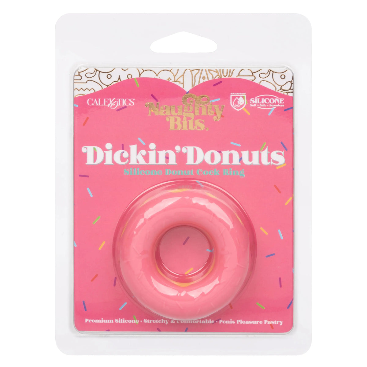 Naughty Bits Dickin Donuts Silicone Donut Cock Ring - Pink – body-safe materials | Fu'Cha Exotics