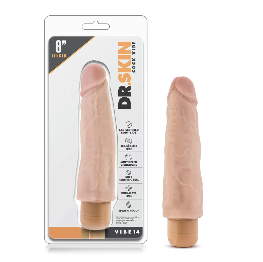 Dr. Skin - Cock Vibe 14 - Beige – body-safe materials | Fu'Cha Exotics