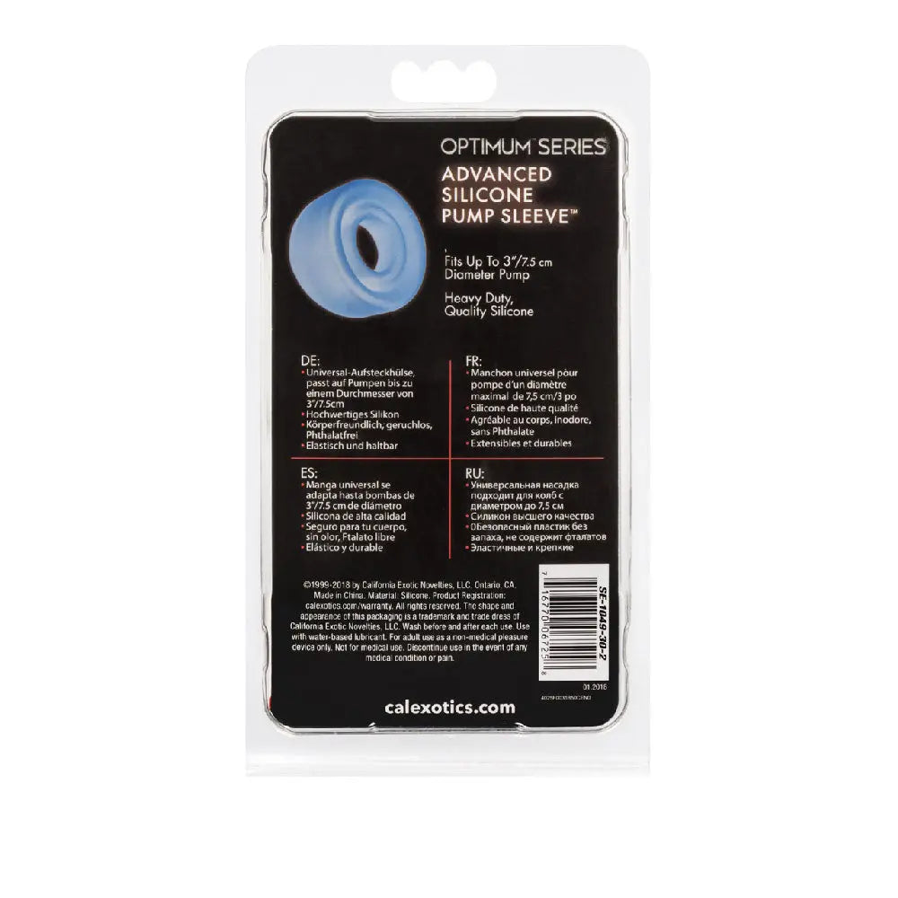 Advanced Silicone Pump Sleeve - Blue – body-safe silicone | Fu'Cha Exotics