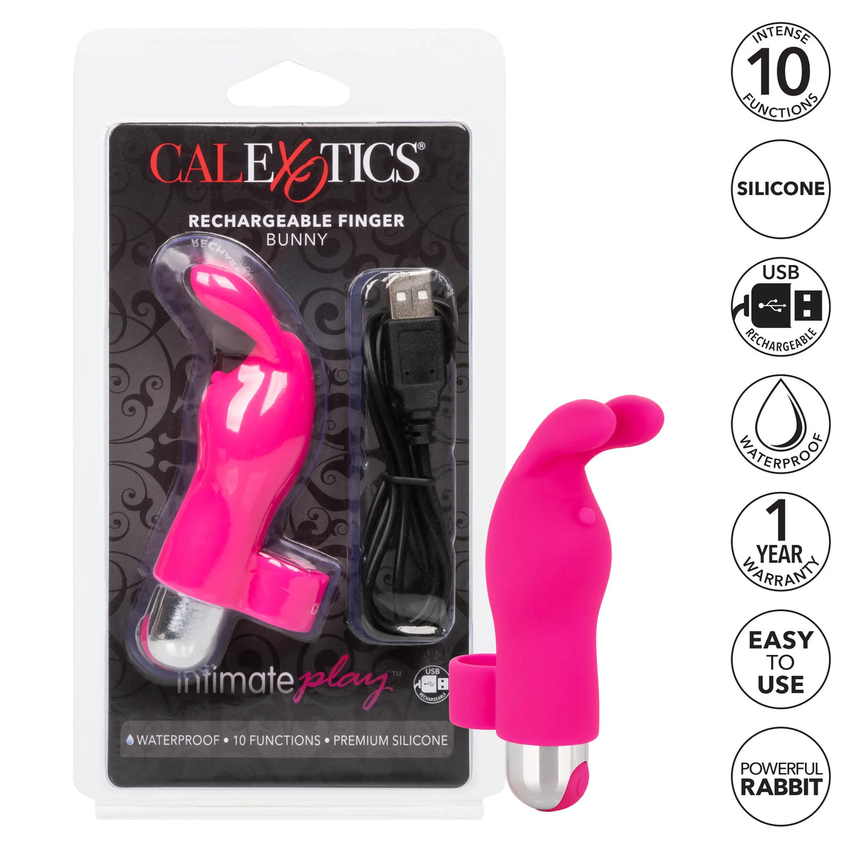 Intimate Play Rechargeable Finger Bunny – body-safe materials | Fu'Cha Exotics