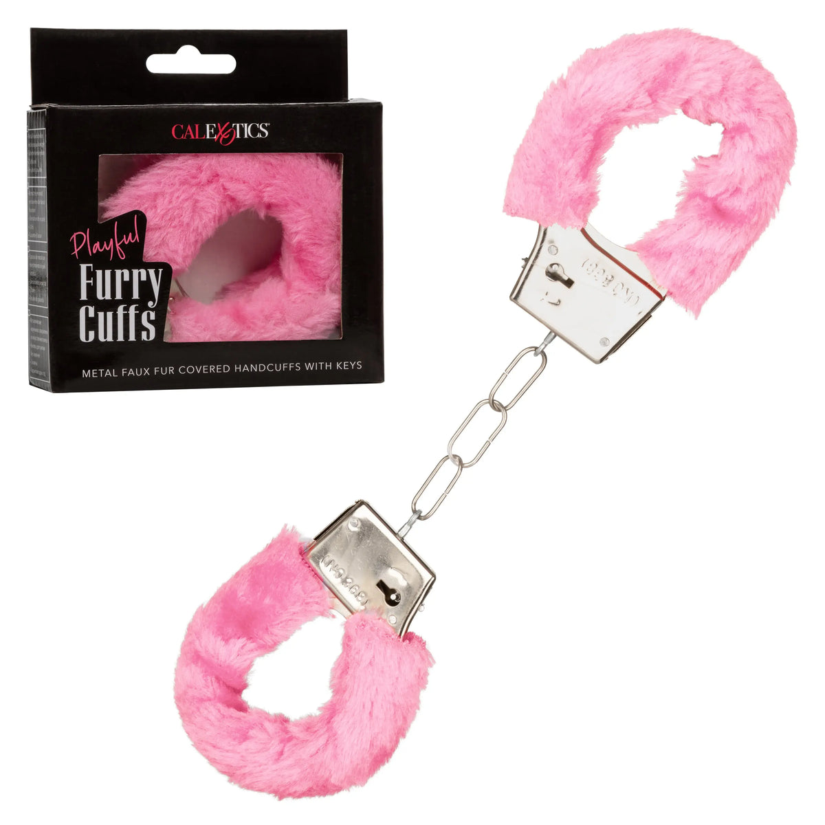 Playful Furry Cuffs - Pink – body-safe materials | Fu'Cha Exotics