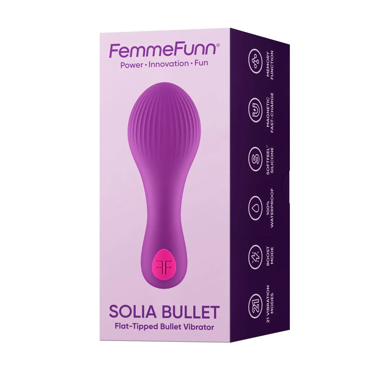 Solia Bullet Flat Tipped Vibrator - Purple – body-safe materials | Fu'Cha Exotics