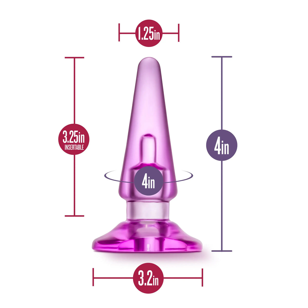 B Yours - Basic Anal Plug - Pink – body-safe materials | Fu'Cha Exotics