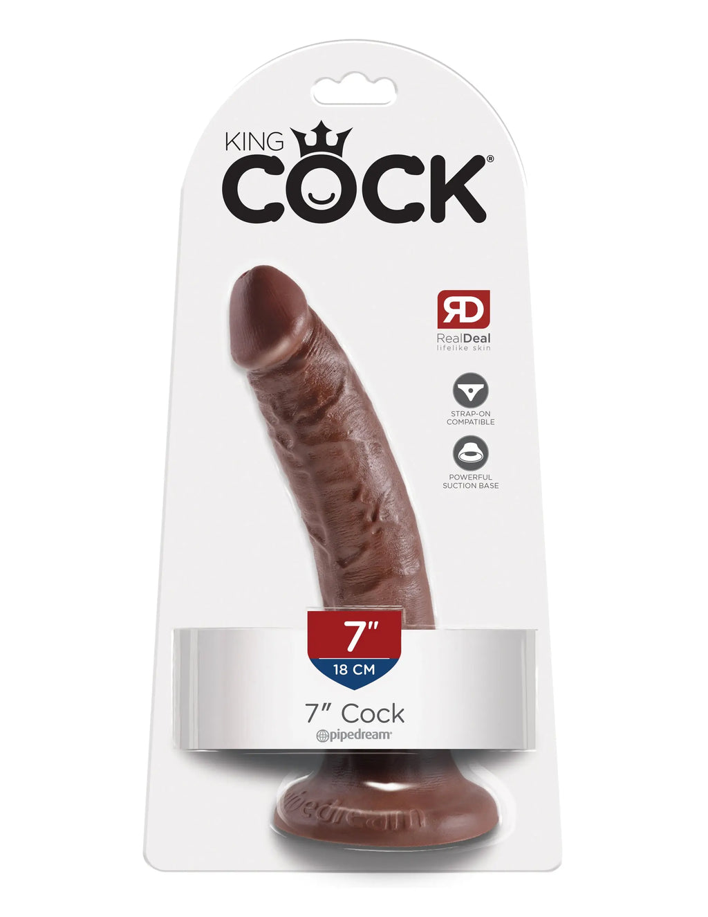 King Cock 7-Inch - Brown – body-safe materials | Fu'Cha Exotics