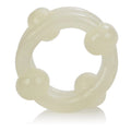 Glow-in-the-dark ring stacker, light cream translucent double-band design