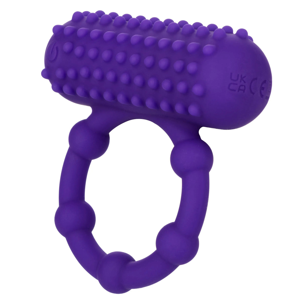 Silicone Rechargeable 5 Bead Maximus Ring - Purple – body-safe materials | Fu'Cha Exotics