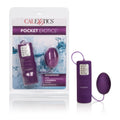 Purple waterproof egg vibrator with remote control capsule, Pocket Exotics