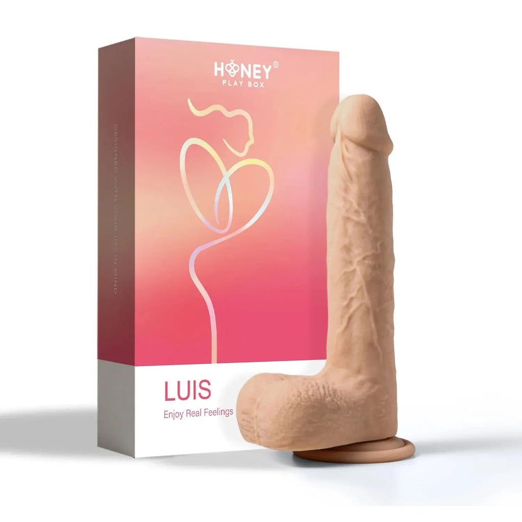 Luis-App Controlled 8.5" Real Thrusting Dildo With Clit Licker – body-safe materials | Fu'Cha Exotics