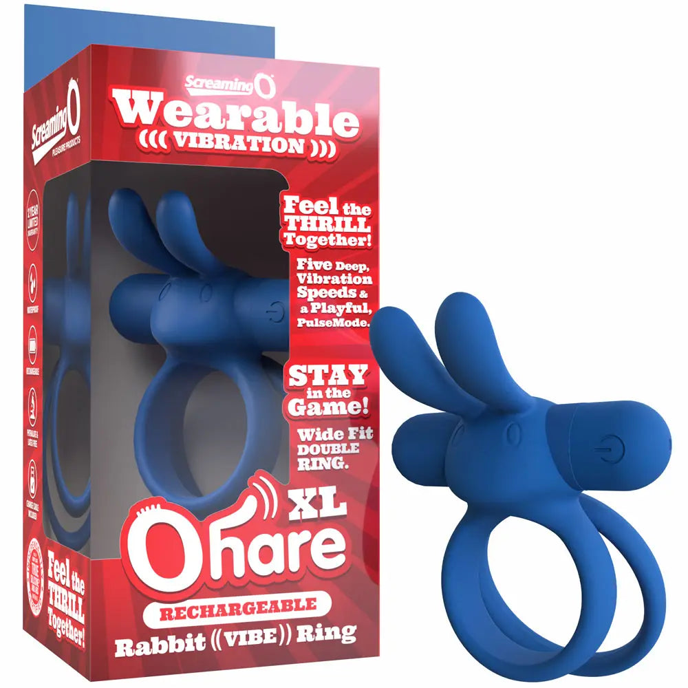 Rechargeable Ohare XL - Blue – body-safe silicone 5 vibration modes | Fu'Cha Exotics