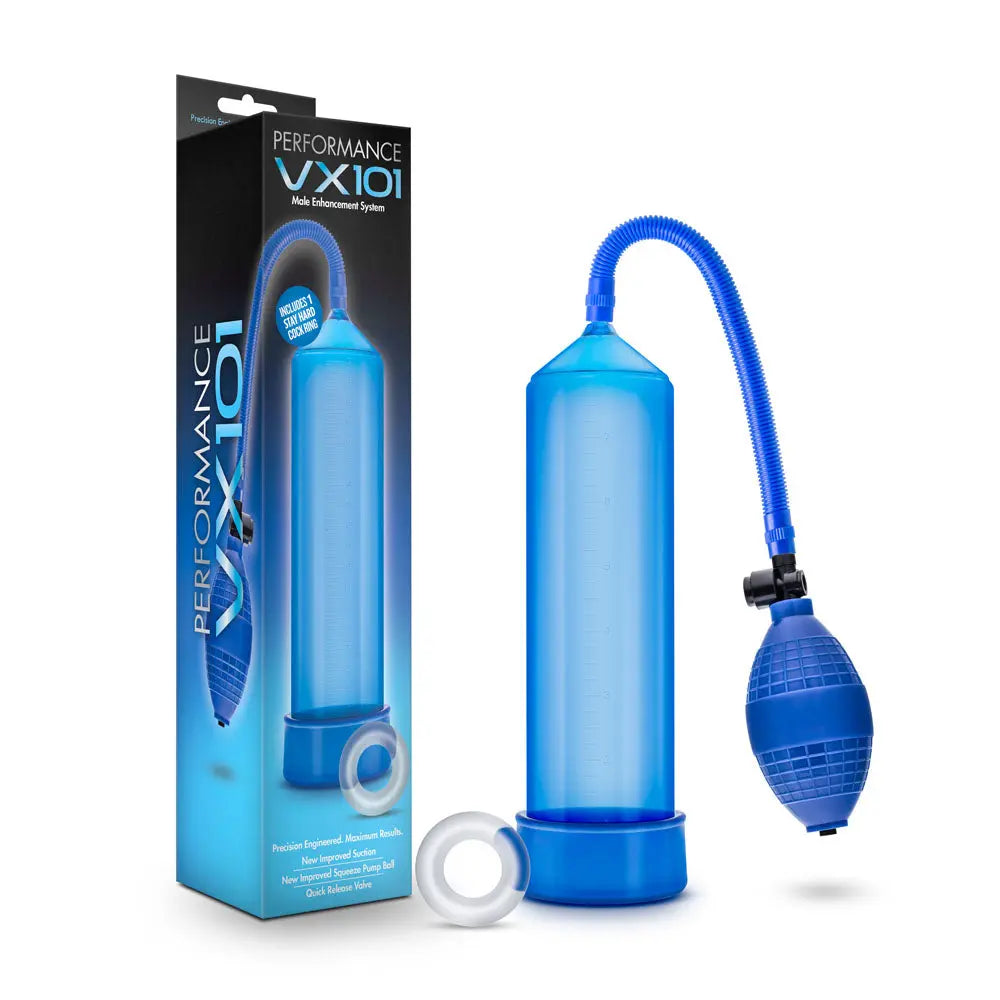 Performance - Vx101 Male Enhancement Pump - Blue – body-safe materials suction stimulation | Fu'Cha Exotics