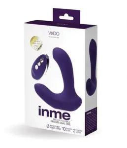 Inme Rechargeable Dual Vibe With Remote - Purple – body-safe silicone 10 vibration modes | Fu'Cha Exotics