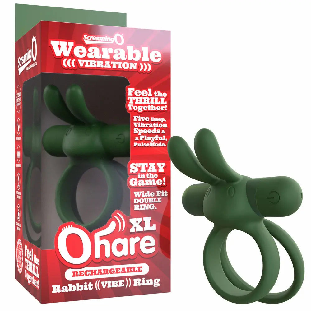 Rechargeable Ohare XL - Green – body-safe silicone 5 vibration modes | Fu'Cha Exotics