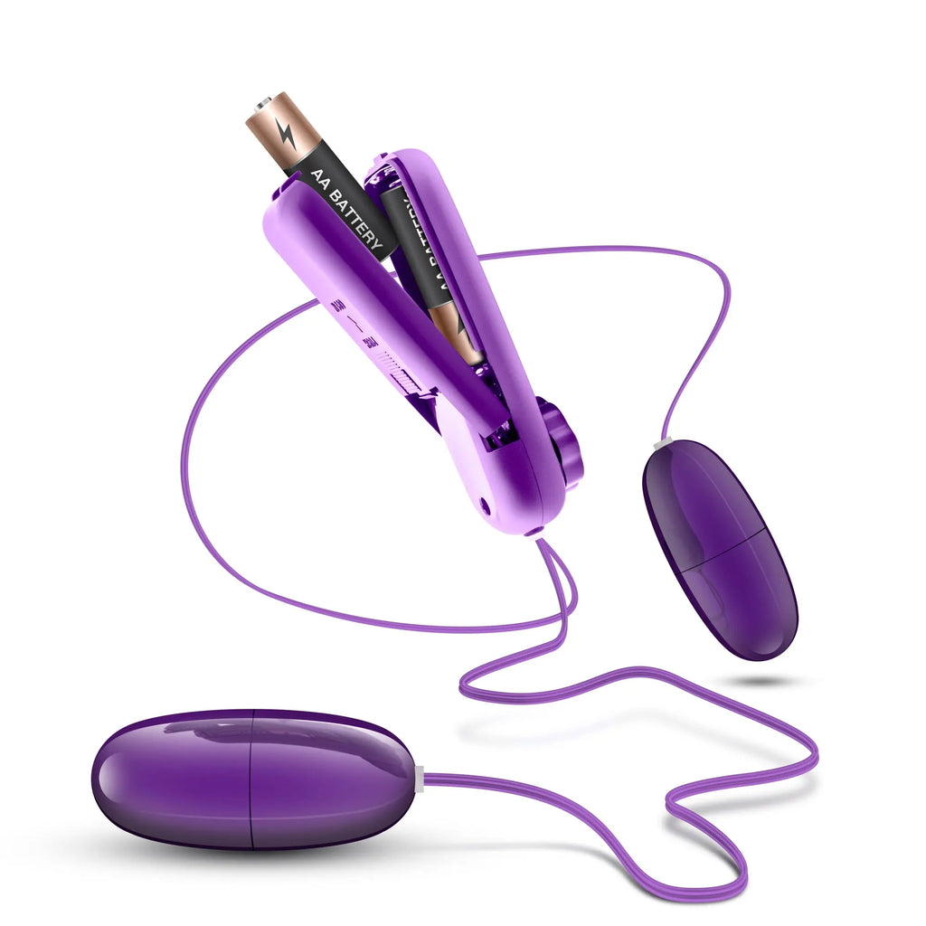 B Yours Double Pop Eggs - Plum – body-safe materials adjustable intensity | Fu'Cha Exotics