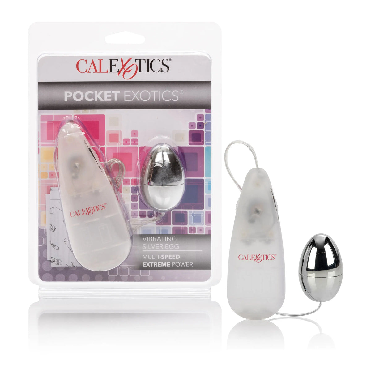Pocket Exotics Vibrating Egg - Silver – body-safe materials | Fu'Cha Exotics
