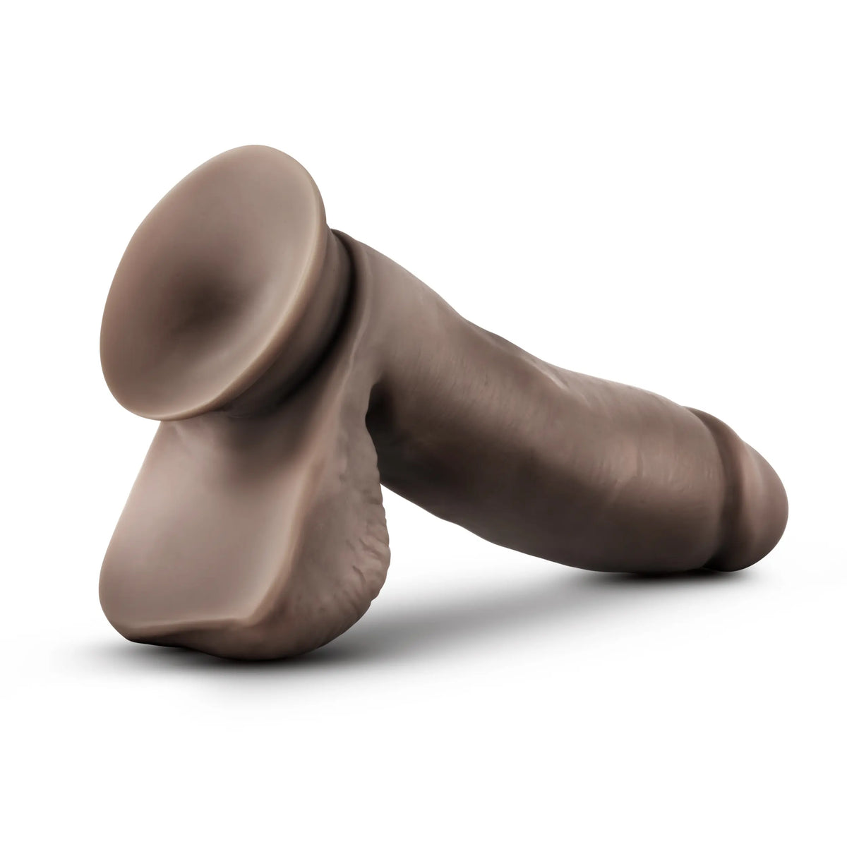 Dr. Skin Glide - 7 Inch Self Lubricating Dildo With Balls - Chocolate – body-safe materials | Fu'Cha Exotics