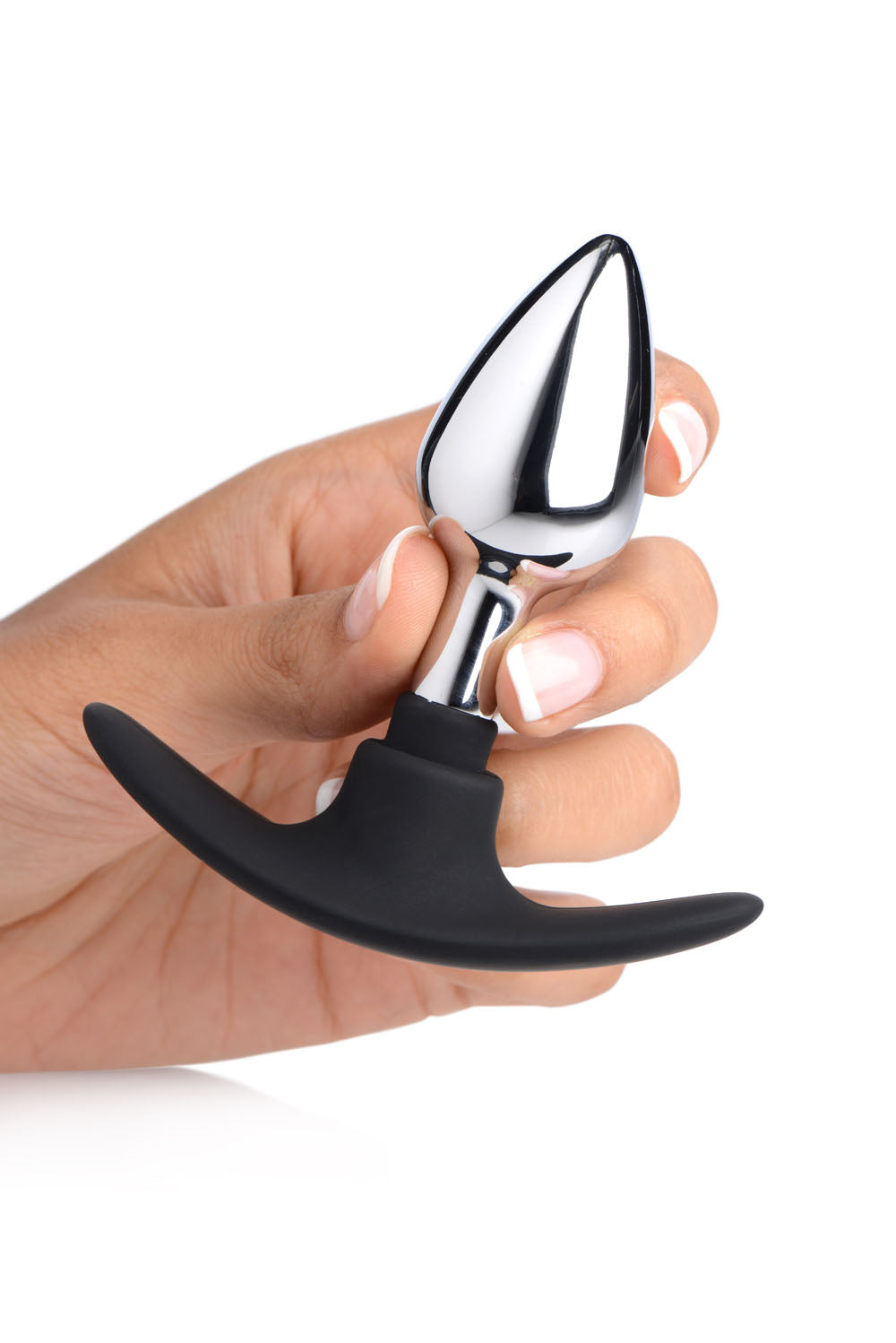 Dark Invader Metal and Silicone Anal Plug - Small