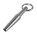 Penis jewel piercing ring with silver-tone metal cylinder