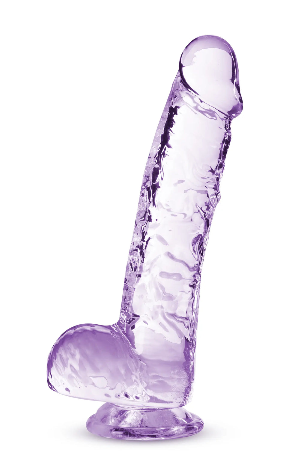 Naturally Yours - 6 Inch Crystalline Dildo - Amethyst – body-safe materials suction stimulation | Fu'Cha Exotics