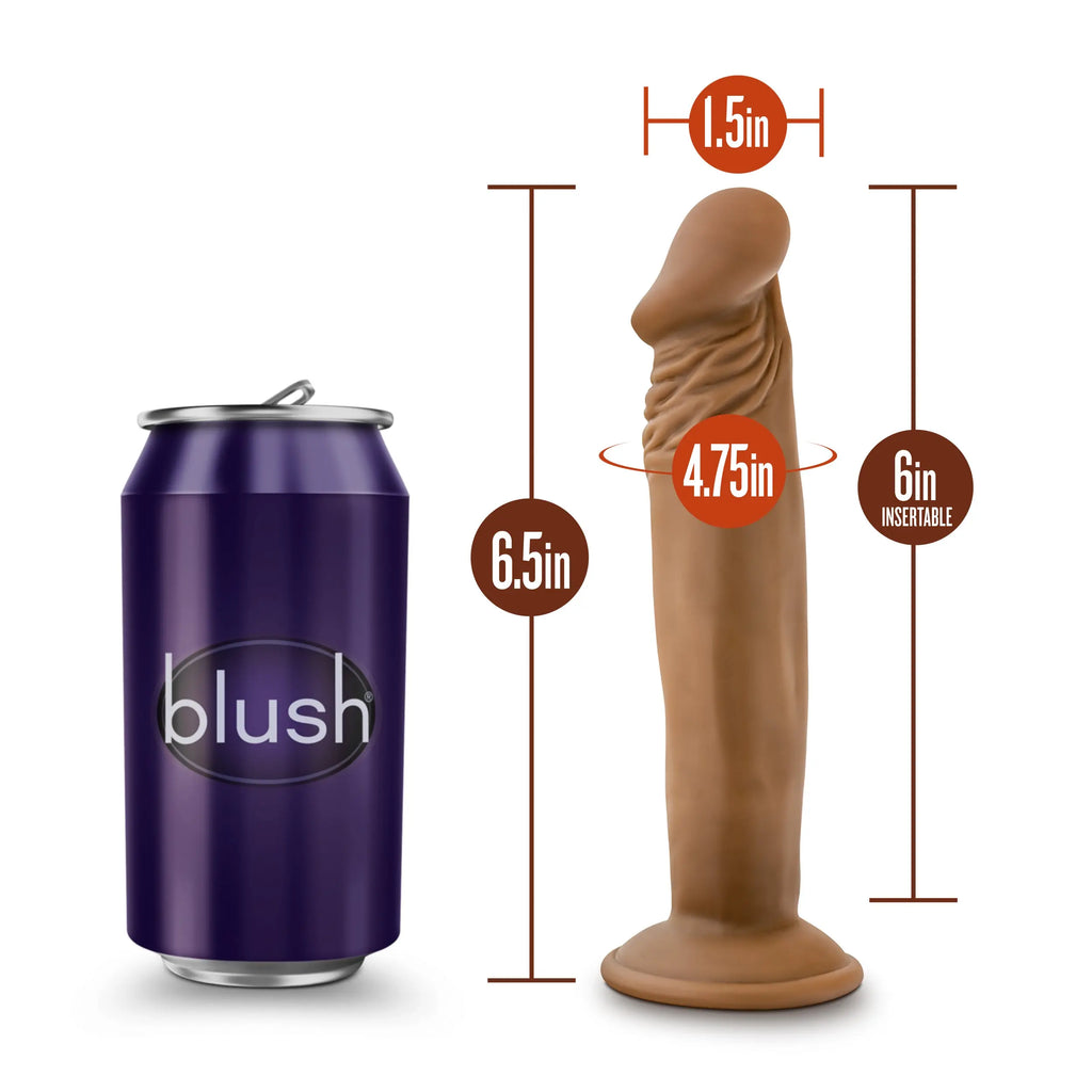Dr. Skin - Dr. Small - 6 Inch Dildo - Mocha – body-safe materials | Fu'Cha Exotics