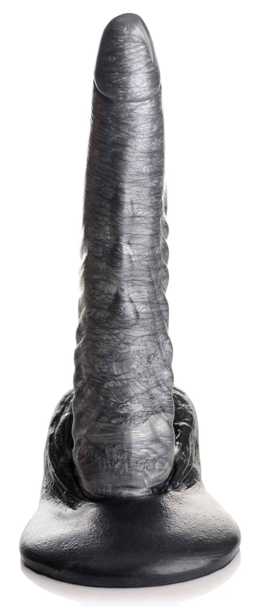 The Gargoyle Rock Hard Silicone Dildo - Silver – body-safe materials | Fu'Cha Exotics