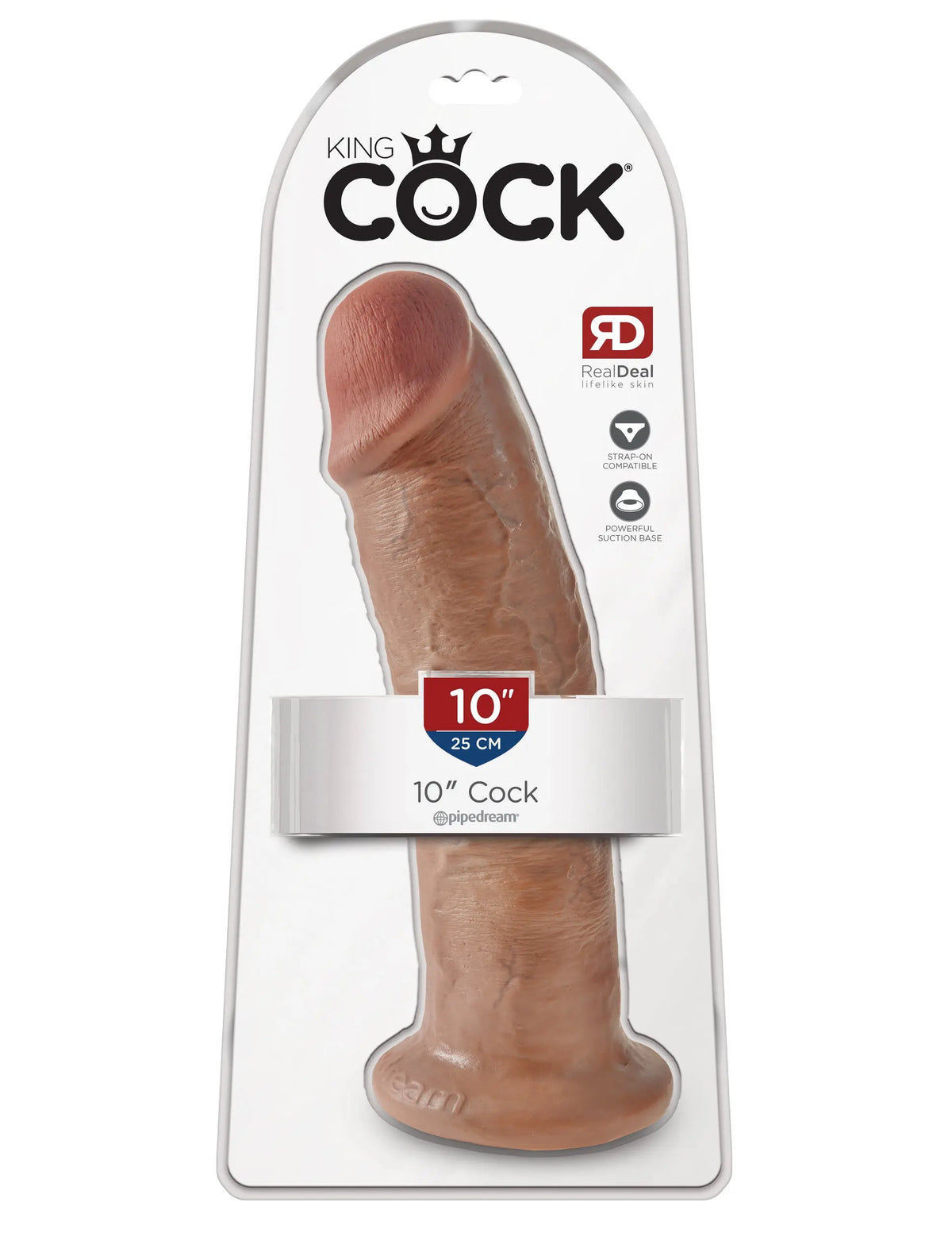 King Cock 10 Inch Cock - Tan – body-safe materials | Fu'Cha Exotics