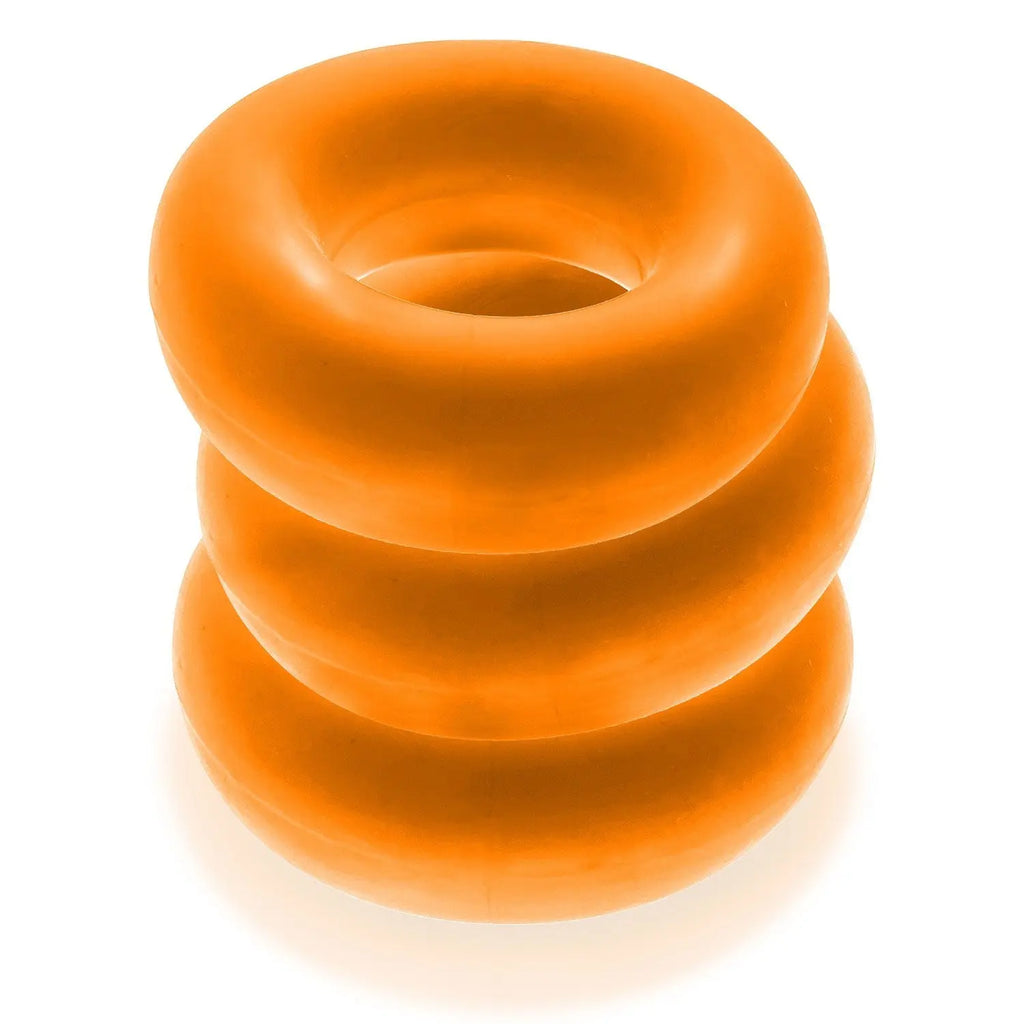 Fat Willy 3-Pack Jumbo Cockring - Orange – body-safe materials | Fu'Cha Exotics