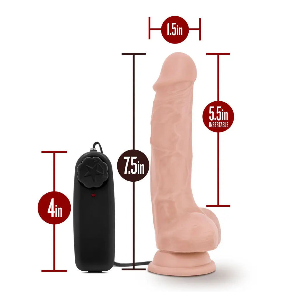 Dr. Skin - Dr. Tim - 7.5 Inch Vibrating Cock With Suction Cup - Vanilla – body-safe materials suction stimulation | Fu'Cha...
