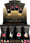 Oralicious 24-piece display of oral cream tubes, assorted flavors, black and gold